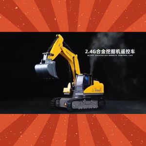 Excavator Remote Control Beko Dengan Semprotan 11CH Alloy Crawler 2.4GHZ RC Kendaraan Teknik Remote Control