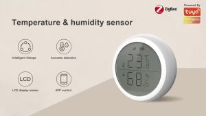 Temperature Humidity Sensor for Tuya Smart Zigbee Alexa & Smart Life App Thermometer Hygrometer for Baby Room Home & Greenhouse