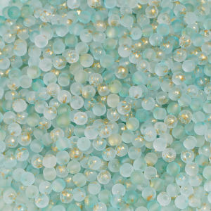 100Pcs 4mm High Quality Frosted Gold Splattered Glass Rice Beads Loose Beads for Handmade Jewelry DIY Bracelet Necklace Material