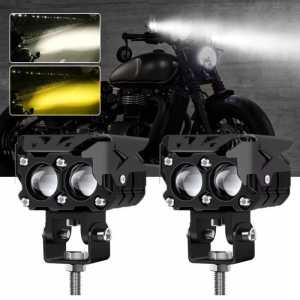 LAMPU TEMBAK SOROT Q6 2 MATA 12 VOLT 2 WARNA PUTIH DAN KUNING - TOA