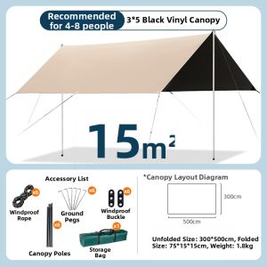 HUANGJUDE | Easy-Setup UV-Protection Shelter Set Wind & Rain Resistant