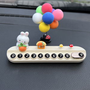 Cute Car Parking Number Plate Mobile Phone Removal Phone Holder Car Interior Decoration Accessories Plastic 3D Sticky Type