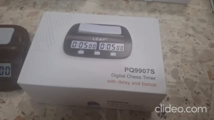 Chess Clock Digital LEAP Brand PQ9907S/ PQ9917S Count Up/ Down Timer (Wine Red)/ Black/ Wooden/ Black Yellow