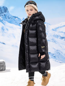 Korean Style Thickened down Cotton Jacket Long Over-Knee Childrens Winter Clothes Boys Girls Volcano Cotton Coat Trendy