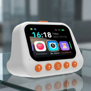 AI Smart Alarm Clock Talking Buddy Educational Clock Music/Stories Player Pomodoro Timer Cool Robot Gift for Boys Girls