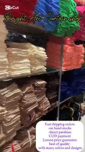BRIGHT PLAIN CURTAINS Non-Ring/ with Sulutan ng rod for DoorWindow and Lababo Geena