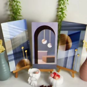 HIASAN DINDING RUANGAN SIMPLE GLORY (ISI 3 DAN ECER) WALLDECOR NUANSA ABSTRAK WALL BLUE GALERY ART MINIMALIS 15X30 HIASAN DAN PAJANGAN RUMAH AESTHETIC KEKINIAN