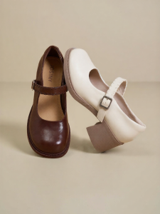 Josiny | Convenient Mary Jane Style Coarse Heel Womens Flats Summer New
