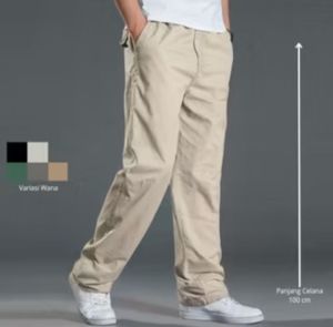 Celana Chino Pria panjang Standar Jumbo Reguler setraigh m.xxl Casual