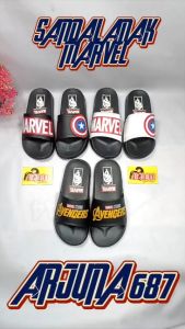 Sandal Anak Marvel Bahan Karet Empuk Premium Free Paperbag / ARJUNA 687