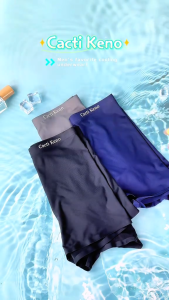  Cacti Keno 3Pcs Boxer For Men Ice Silk High Quality Ice Silk Solid Color Underwaer For Men Plus Size Boxer L-3xl