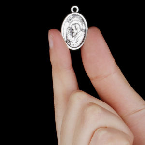10Pcs Patron Saint Padre Pio Pendants Catholic St. Padre Pio Charms for DIY Necklace Jewelry Making Accessories