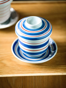 Japanese Style Ceramic Tea Bowl Steamer with Lid Home Use Soup Bowl Water Separation Slow Cooking Food Grade Egg Steaming Bowl