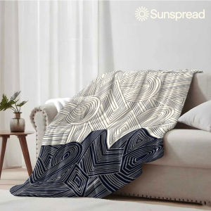 Beast Kingdom | Geometric Line Soft Warm Flannel Blanket Lightweight Cozy Christmas Halloween Home Decor Room