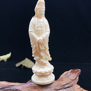 Tượng phật mẹ  quan âm dáng đứng cao 21cm (nhiều màu sắc) đồ phong thủy thờ cúng trang trí nhà cửa cây cảnh bể cá sân vườn để bàn làm việc trên ô tô bàn làm việc...