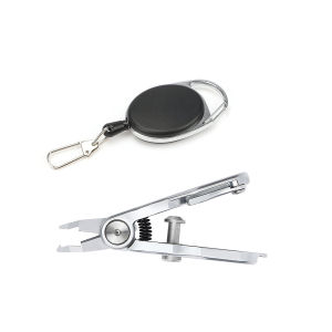 Portable Fishing Line Cutter with Retractors Hook Eye Cleaner and Knot Tying Tool Stainless Steel Braided Line Scissors