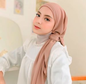 Hijab Segi Empat Inner 2 In 1 Polycotton Premium / Kerudung Segi Empat Inner
