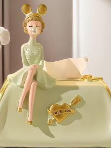 กระดาษเช็ดหน้ากล่องบัลลังก์ผีเสื้อหรูหราสำหรับเด็กผู้หญิง จัดวางในห้องนั่งเล่นและห้องนอน กล่องใส่กระดาษเช็ดหน้าแบบเคลื่อนที่ได้ อุปกรณ์ตกแต่งบ้าน