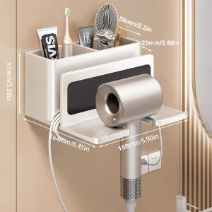 Wall Bathroom Organizer For Dyson Hair Cradle No Drill Hair Dryer Holder Hair Dryer Stand Storage Shelves Standing Hair Dryer
