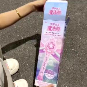 [Tặng Kèm Pin] Đồ Chơi Gậy Phép Thuật Thổi Bong Bóng Có Đèn Led Nhiều Màu Và Nhạc  Tặng Kèm Pin và Dung Dịch Tạo Bọt