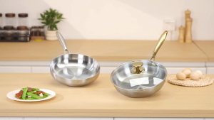 SUPVIBE 316 Stainless Steel Frying Pan Cookware Nonstick Pan Cooking Fried Steak Wok Gas Stove Pot Induction Saucepan Kitchen Cookware