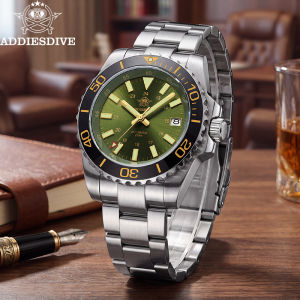 ADDIESDIVE Mens Watch 200m Water Resistance Ceramic Bezel Sapphire Glass BGW9 Super Luminous Automatic Stainless Steel Watch