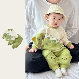 Adorable Animal Shaped Baby Outfit Set for 6-12 Months Old Kids Cotton Polyester Blend Spring Autumn Wear Two Piece Suit