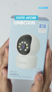 ACOME IOT Camera CCTV APC08 | CCTV Indoor | Full HD 1236P | 3MP | Rotasi 360° | Audio 2 Arah | CCTV With LED Lamp