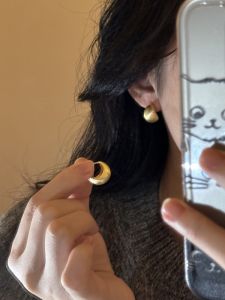 Korean Style Luxury Matte Frosted Earrings Trendy Unique Design Sensation Ear Jewelry Fashionable Alloy Female Earrings