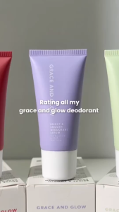 Grace and Glow Bright & Smooth Deodorant Serum Roll On 50ml | Brightening Armpit Serum with Niacinamide & AHA | Odor Control & Skin Smoothing