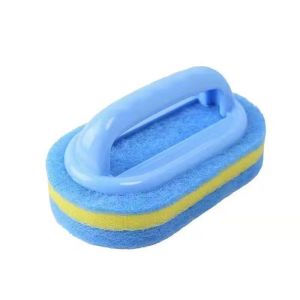 Kitchen Bathroom Toilet Cleaning magic sponge Glass Wall Cleaning Bath Brush Handle Sponge Ceramic Window Slot Clean Brush