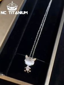 Kalung Titanium Pria dan Wanita Motif Rantai Emas Anti Karat dan Pudar Tahan Lama