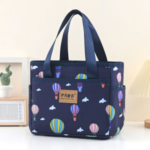Large Capacity Lunch Bag Student Meal Box Handbag Insulated Aluminum Foil Bento Bag Portable Lunch Bag for Work Meal Package