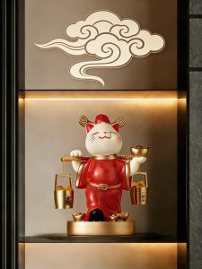 MEIWEISI | Wealth Attracting Fortune Cat Statue