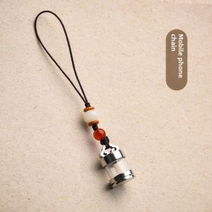 Titanium Steel Necklace with Lucky Gau Bottle Mobile Phone Chain Keychain Waterproof Empty Bottle Pendant Fashionable Ethnic Style