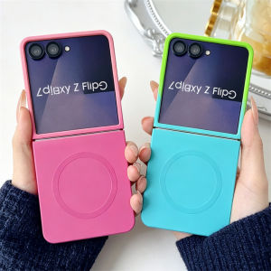 Luxury For MagSafe Wireless Charge Gradient Soft Silicone Case For Samsung Galaxy Z Flip 7 6 5 4 3 ZFlip7 Flip6 Shockproof Cover