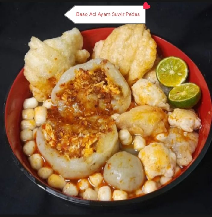terlaris baso aci jumbo isi ayam suwir/baso aci lengkap/baso aci siap ...