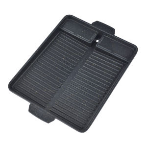 เตาย่างบาร์บีคิวโลหะแบบพกพาสไตล์เกาหลีสําหรับใช้ในบ้านและกลางแจ้งเคลือบสารกันติดที่สมบูรณ์แบบสําหรับการย่างไก่หมูและเนื้อวัว