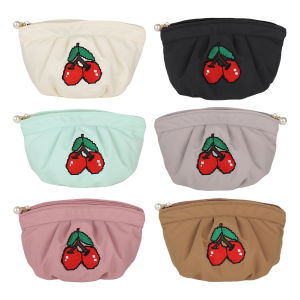 Túi đồ trang điểm nhỏ Cherry thêu túi đựng mỹ phẩm du lịch Túi trang điểm khay để đồ trang điểm túi cho du lịch cho nữ yếu tố cần thiết