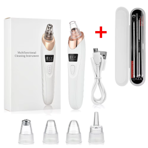 Hailicare | Electric Facial Pore Cleaner 5 Suction Power Blackhead Remover Pore Vacuum - USB Rechargeable Facial Pore Cleaner Kit