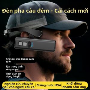 BAIXITANG | Đèn Đeo Đầu Chuyên Dụng Đi Cá Có Tai Treo Ánh Sáng Mạnh Sạc Điện