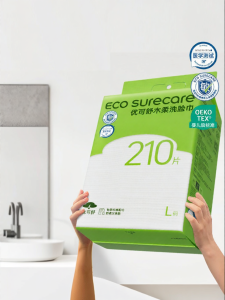 ECO SURECARE | Khăn Lau Mặt Cho Bé Dùng Một Lần Treo Tường Dày