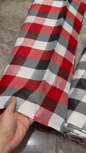 ( per setengah meter ) kain KOTAK BALI CATUR TRIDATU lebar 140 cm polyester bahan sarung tari nari kecak upacara adat dekorasi dekor background backdrop kerajinan tangan ikat pohon alas piknik sarung galon