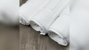 Grey Floor Towel For Bath Room 50*80cm 350g/pc Thicken Foot Mat 100% Cotton Absorbent Non-slip Hotel Home Bathtub Towels