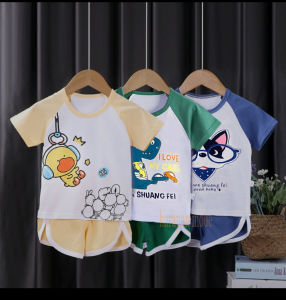 Baju anak Kombinasi warnasetelan kaos anak karakter kartun. Stelan baju kaos anak motif animasi 6 bln S/D 5 th bisa C O D