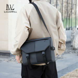 LouisWill Men Bags Mens Shoulder Bag Cross Body Bag Leisure Messenger Bag Color Blocking Design Large Capacity Sling Bag Anti Theft Casual Bag Men Fashion Briefcase Waterproof Oxford Fabric for Sport Street Travel Outdoor