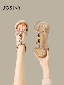 Josiny | Retro Sandals Thick Heels