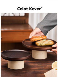 Attractive Creative Ceramic Fruit Plate Creamy Wood Pattern