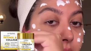 简素净 | Collagen Moisturizing Facial Cream Smoothing Even Skin Tone Enhance Skin Firmness Shrink Pores Radiant Skin Nourish Face Lotion