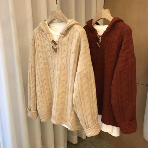 Áo Len Dệt Kim Dày Cổ Tròn Cho Nữ Mùa Đông 2022 Áo Len Cardigan Cổ Tròn Kiểu Dáng Rộng Rãi Thoải Mái Màu Trơn